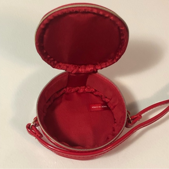 Marc Jacobs Mini Red Patent Leather Circle Purse Bag 4" Holidays Christmas - Picture 4 of 7